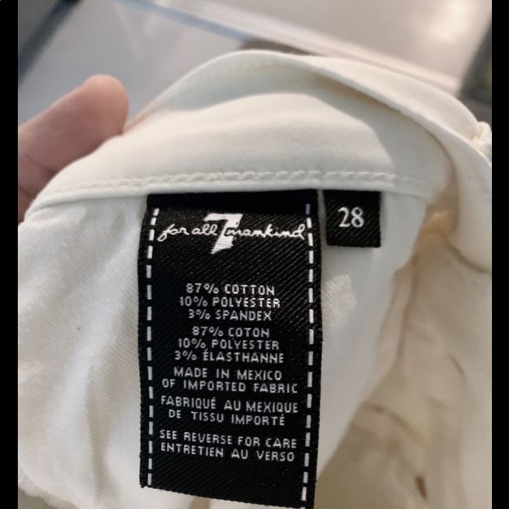 7 SEVEN FOR ALL MAN KIND NEW W/TAGS White STRAIGHT - Picture 5 of 5
